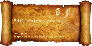 Bölcsics Jozefa névjegykártya